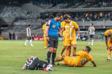 Brezilya Futbol Kupası - Üçüncü Aşama: Atletico-MG ve Brasiliense-DF. 20 Nisan 2022, Belo Horizonte, Minas Gerais, Brezilya: Brezilya Futbol Kupası için geçerli olan Atletico-MG ve Brasiliense-DF arasındaki futbol maçı 
