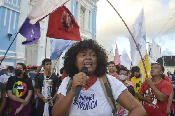 Göstericiler Natal Daki Otobüs Filosunun 100 Ünü Talep Ediyorlar Nisan — Stok fotoğraf