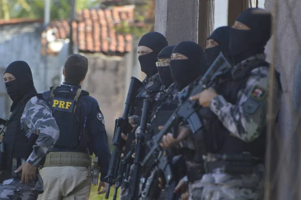 Politie Arresteert Verdachten Van Drugshandel Mosquito Gemeenschap Natal April 2022 — Stockfoto