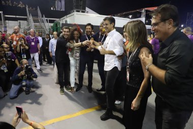 (INT) Sao Paulo Karnavalı Özel Grubu: Sao Paulo Valisi ve Belediye Başkanı Anhembi Sambadrome 'un kapılarını Samba Okul Geçitleri için açtı. 22 Nisan 2022, Sao Paulo, Brezilya Sao Paulo Belediye Başkanı Ricardo Nunes ve Vali Rodrigo Garcia