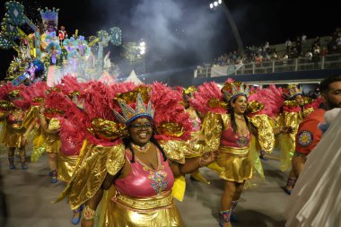 Sao Paulo Karnaval Özel Grubu: Akademik Alay do Tucuruvi Samba Okulu. 22 Nisan 2022, Sao Paulo, Brezilya: Akademicos do Tucuruvi samba okulu geçit töreni Sao Paulo Karnaval Özel Grubu, Anhembi Sambadrome
