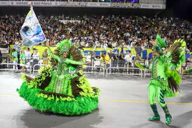 Sao Paulo Karnaval Özel Grubu: Mancha Verde Samba Okulu Geçidi. 23 Nisan 2022, Sao Paulo, Brezilya: Mancha Verde samba okulu geçit töreni Sao Paulo Karnaval Özel Grubu, Anhembi Sambadrome