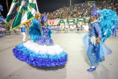 Sao Paulo Karnaval Özel Grubu: Mancha Verde Samba Okulu Geçidi. 23 Nisan 2022, Sao Paulo, Brezilya: Mancha Verde samba okulu geçit töreni Sao Paulo Karnaval Özel Grubu, Anhembi Sambadrome