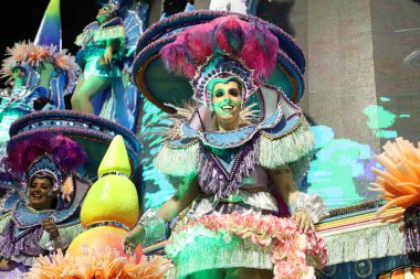 Sao Paulo Karnaval Özel Grubu: Mancha Verde Samba Okulu Geçidi. 23 Nisan 2022, Sao Paulo, Brezilya: Mancha Verde samba okulu geçit töreni Sao Paulo Karnaval Özel Grubu, Anhembi Sambadrome