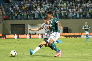 Brezilya Futbol Şampiyonası: Palmeiras ve Corinthians. 23 Nisan 2022, Barueri, Sao Paulo, Brezilya: Palmeiras ve Corinthians arasındaki futbol maçı, Arena Barueri stadyumunda düzenlenen Brezilya Futbol Şampiyonası 'nın üçüncü turu için geçerlidir.