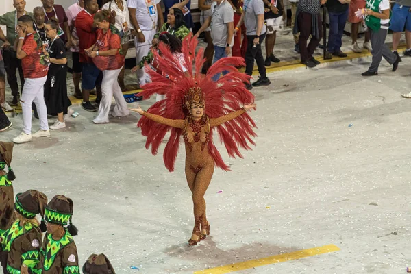 Rio Janeiro Karnavalı Unidos Padre Miguel Samba Okulunun Geçit Töreni — Stok fotoğraf