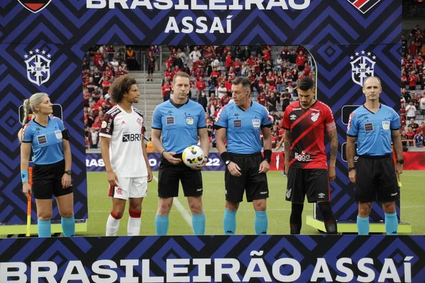 Campeonato Brasileiro Futebol Athletico Paranaense Flamengo Abril 2022 Curitiba Paraná — Fotografia de Stock