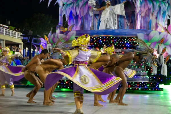 Karnawał Rio Janeiro Parada Szkoły Paraiso Tuiuti Samba Grupy Specjalnej — Zdjęcie stockowe