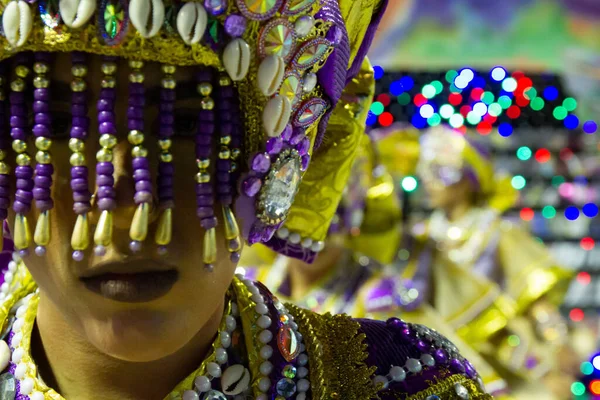 Rio Janeiro Karnevalen Paraiso Tuiuti Samba Skolans Parad Rio Janeiro — Stockfoto