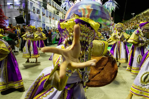 Karnawał Rio Janeiro Parada Szkoły Paraiso Tuiuti Samba Grupy Specjalnej — Zdjęcie stockowe