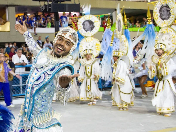 Karneval Rio Janeiro Parade Der Sambaschule Paraiso Tuiuti Durch Die — Stockfoto