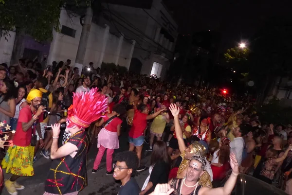Straßenkarneval Sao Paulo Während Der Passage Von Bloco Fua Amüsieren — Stockfoto