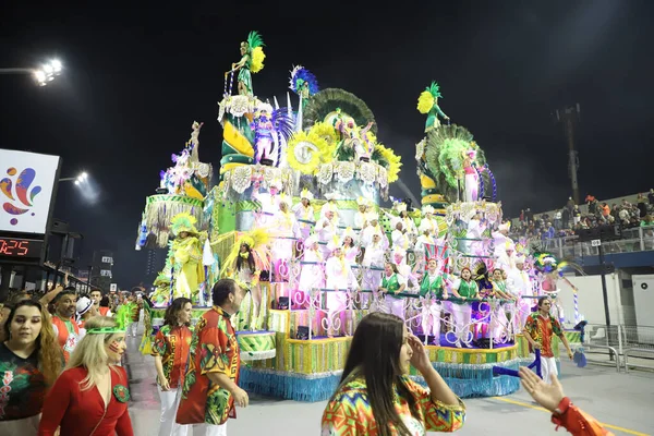 Carnaval São Paulo Paulistana Desfile Escolar Samba Pelo Grupo Acesso — Fotografia de Stock