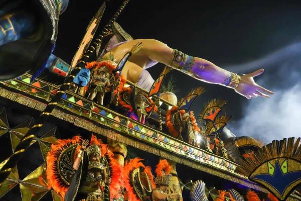 Carnaval São Paulo Desfile Escolar Perola Negra Pelo Grupo Acesso — Fotografia de Stock