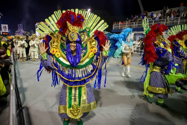 Sao Paulo Carnival Perola Negra Samba School Parade Access Group — Stock Photo, Image