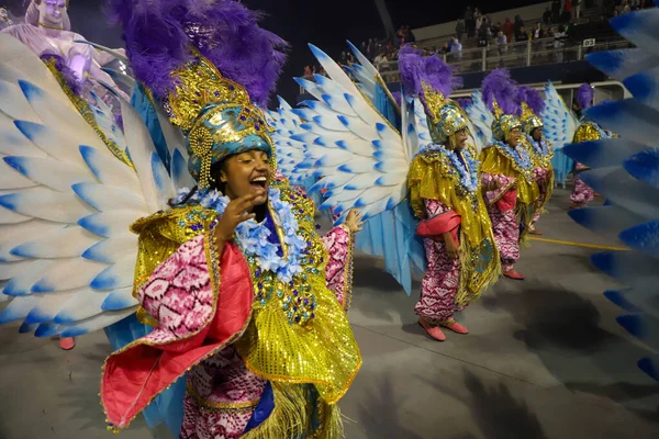 Sao Paulo Carnival Perola Negra Samba School Parade Access Group — Stock Photo, Image