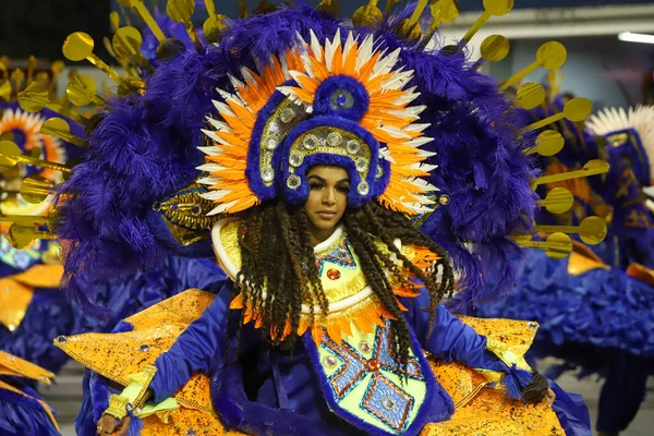 Sao Paulo Carnival Perola Negra Samba School Parade Access Group — 스톡 사진