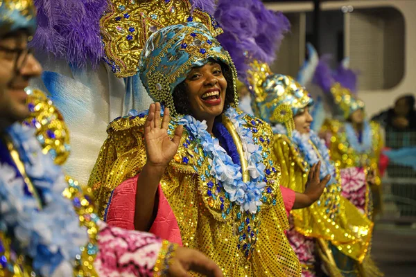 Carnaval Sao Paulo Desfile Escuela Perola Negra Samba Por Access —  Fotos de Stock