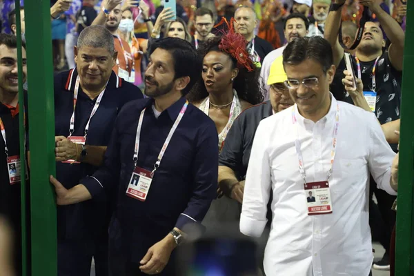 (INT) Sao Paulo Karnavalı Özel Grubu: Sao Paulo Valisi ve Belediye Başkanı Anhembi Sambadrome 'un kapılarını Samba Okul Geçitleri için açtı. 22 Nisan 2022, Sao Paulo, Brezilya Sao Paulo Belediye Başkanı Ricardo Nunes ve Vali Rodrigo Garcia