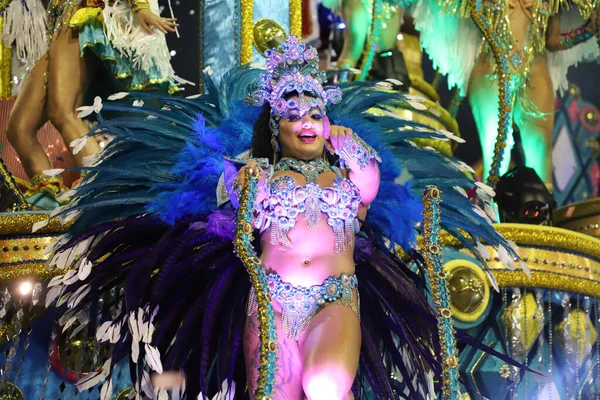 Sao Paulo Carnival Special Group Parade Academicos Tucuruvi Samba School — ストック写真