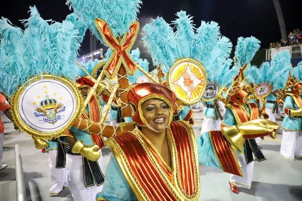 Sao Paulo Carnival Special Group Parade Academicos Tucuruvi Samba School — стоковое фото