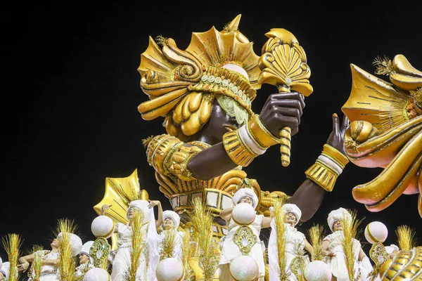 Grupo Especial Carnaval São Paulo Desfile Escola Samba Mancha Verde — Fotografia de Stock