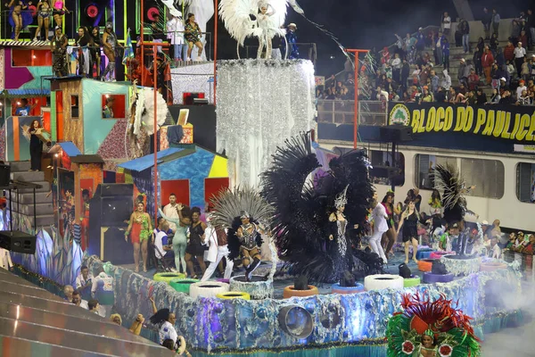 Karneval Sao Paulo Parade Der Sambaschule Unidos Vila Maria April — Stockfoto