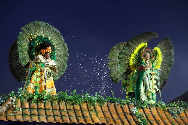 Sao Paulo Carnival Special Group Parade Academicos Tatuape Samba School — стоковое фото