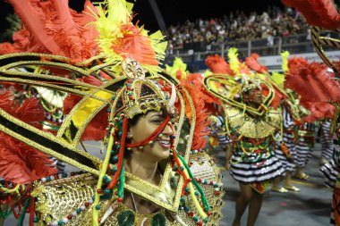 Sao Paulo Karnaval Özel Grubu: Vai-Vai Samba Okulu Geçidi. 23 Nisan 2022, Sao Paulo, Brezilya: Sao-Vai samba okulu geçit töreni Sao Paulo Karnaval Özel Grubu 'nun ikinci günü, Anhembi Sambadrome, Sao Paulo, 23 Cumartesi günü). 