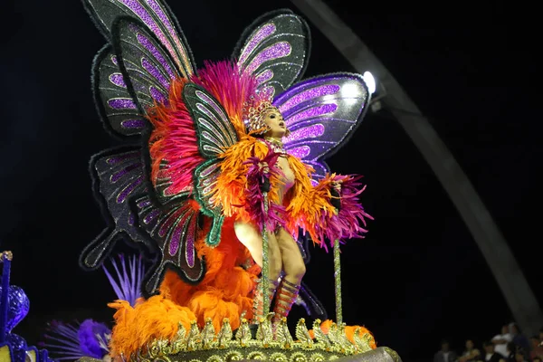 Grupo Especial Carnaval São Paulo Desfile Escola Samba Vai Vai — Fotografia de Stock