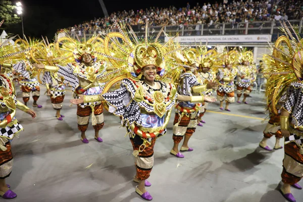 Sao Paulo Karneval Speciální Skupina Přehlídka Školy Vai Vai Samba — Stock fotografie