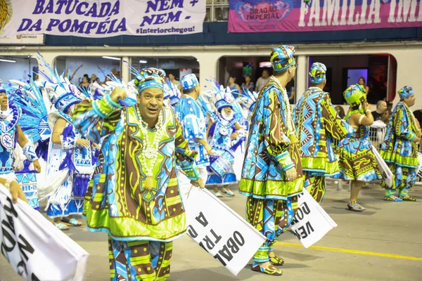 Karneval Sao Paulo Parade Der Sambaschule Aguia Ouro April 2022 — Stockfoto
