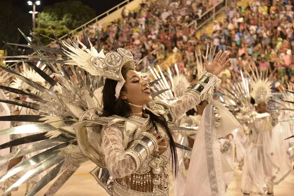 April 2022 Rio Janeiro Brazil Parade Samba School Imperatriz Leopoldinense — стоковое фото