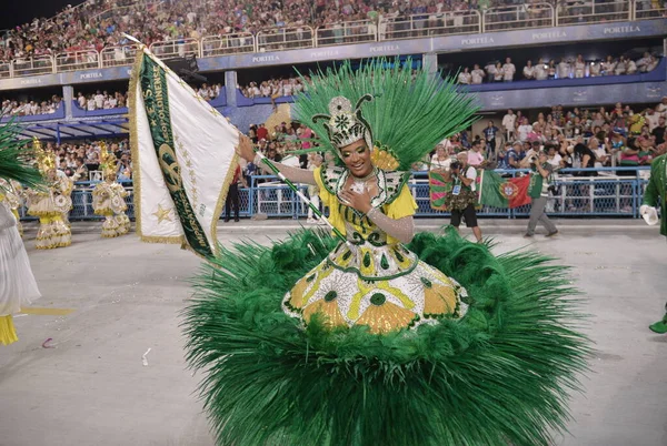 Int Carnaval Rio Janeiro Desfile Escola Samba Imperatriz Leopoldinense Pelo — Fotografia de Stock