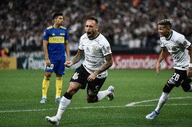 Libertadores Futbol Kupası - Grup Sahnesi: Korintliler Boca Juniors 'a karşı. 26 Nisan 2022, Sao Paulo, Brezilya: Arjantinli Korinliler ve Boca Juniors arasındaki futbol maçı Libertadores Futbol Kupası 'nın üçüncü turu için geçerli.