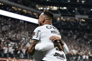 Libertadores Futbol Kupası - Grup Sahnesi: Korintliler Boca Juniors 'a karşı. 26 Nisan 2022, Sao Paulo, Brezilya: Arjantinli Korinliler ve Boca Juniors arasındaki futbol maçı Libertadores Futbol Kupası 'nın üçüncü turu için geçerli.