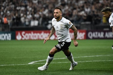 Libertadores Futbol Kupası - Grup Sahnesi: Korintliler Boca Juniors 'a karşı. 26 Nisan 2022, Sao Paulo, Brezilya: Arjantinli Korinliler ve Boca Juniors arasındaki futbol maçı Libertadores Futbol Kupası 'nın üçüncü turu için geçerli.