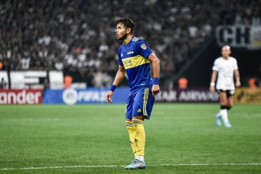 Libertadores Futbol Kupası - Grup Sahnesi: Korintliler Boca Juniors 'a karşı. 26 Nisan 2022, Sao Paulo, Brezilya: Arjantinli Korinliler ve Boca Juniors arasındaki futbol maçı Libertadores Futbol Kupası 'nın üçüncü turu için geçerli.