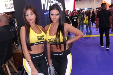 Arnold Spor Festivali 'nin spor beslenme, vücut geliştirme ve fitness pazarının açılışı sırasında hareketlilik. 29 Nisan 2022, Sao Paulo, Brezilya: Arnold Spor Festivali 2022 'nin açılışı sırasında hareket