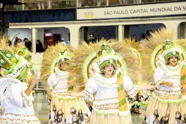 Desfile Escuelas Samba Campeón Del Grupo Acceso Carnaval Sao Paulo —  Fotos de Stock
