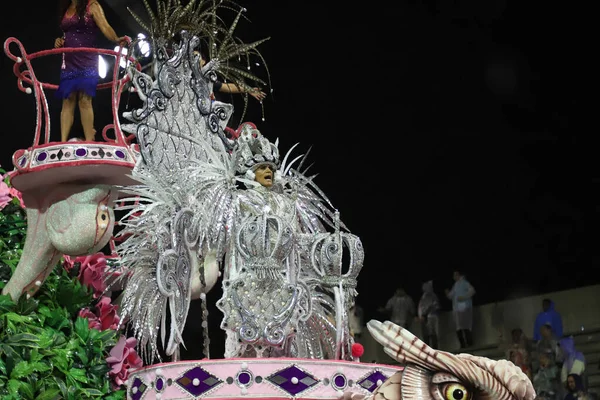 Parade Samba Schools Champion Sao Paulo Carnival Access Group April — ストック写真