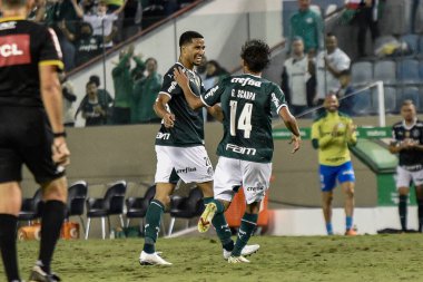 30 Nisan 2022, Barueri, Sao Paulo, Brezilya: Palmeiras ve Juazeirense arasındaki futbol maçı, 30 Cumartesi günü Barueri, Sao Paulo 'daki Arena Barueri Stadyumu' nda düzenlenen Brezilya Futbol Kupası 'nın üçüncü etabı için geçerli.). 