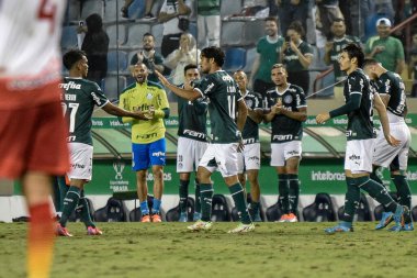 30 Nisan 2022, Barueri, Sao Paulo, Brezilya: Palmeiras ve Juazeirense arasındaki futbol maçı, 30 Cumartesi günü Barueri, Sao Paulo 'daki Arena Barueri Stadyumu' nda düzenlenen Brezilya Futbol Kupası 'nın üçüncü etabı için geçerli.). 