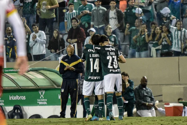 April 2022 Barueri Sao Paulo Brasilien Fotbollsmatch Mellan Palmeiras Och — Stockfoto