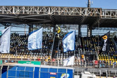 Motorsport: Kamyon Kupası 2022 'nin üçüncüsü. 01 Nisan 2022, Sao Paulo, Brezilya: Truck Cup 2022 'nin üçüncü etabı sırasında yarışçılar Sao Paulo' da, 1 Pazar günü Interlagos Pisti 'nde. Beto Monteiro, Felipe Giaffone, Roberval Andrade gibi sürücüler