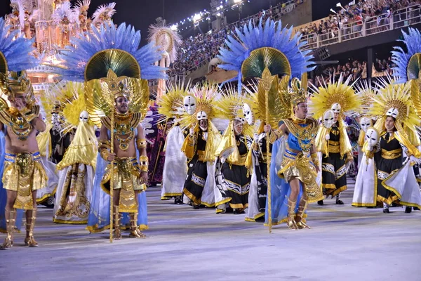 Přehlídka Školy Samba Beija Flor Speciální Karnevalové Skupiny Rio Janeiro — Stock fotografie