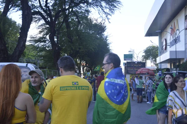 Natal Düzenlenen Şçi Bayramı Protestosu Sırasında Brezilya Cumhurbaşkanı Jair Bolsonaro — Stok fotoğraf