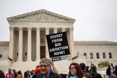 (NEW) Protest in front of US Supreme Court over Roe V. Wade. May 3, 2022, Washington DC, Maryland, USA: Outside of the United States Supreme Court in Washington DC, protestors have gathered to voice their response to the leaked ruling