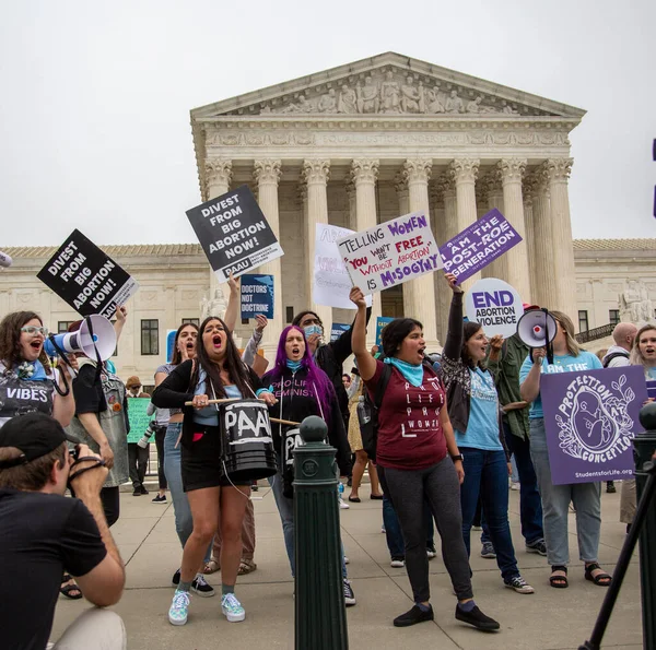 (NEW) Protest in front of US Supreme Court over Roe V. Wade. May 3, 2022, Washington DC, Maryland, USA: Outside of the United States Supreme Court in Washington DC, protestors have gathered to voice their response to the leaked ruling