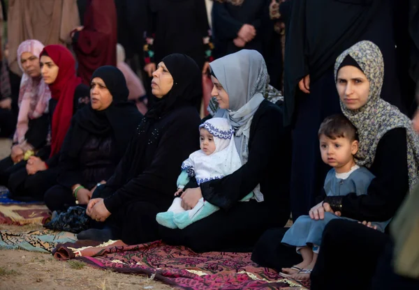 Palestinian Muslims Perform Eid Fitr Prayers May 2022 Gaza Palestine — Stockfoto